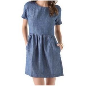 MADEWELL Short Sleeve Chambray Songbird Avalon Dress